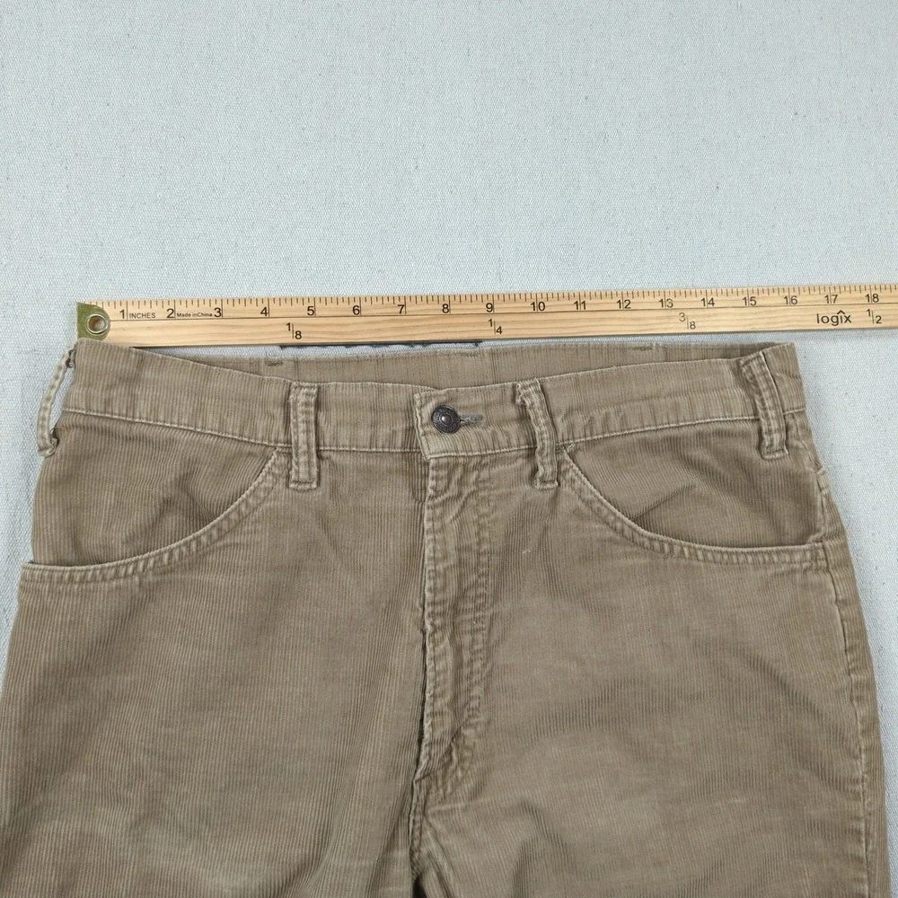 Vintage Levis 646 Corduroy Pants Men 32x30 Brown Flare Bell Bottom Talon 70s 80s